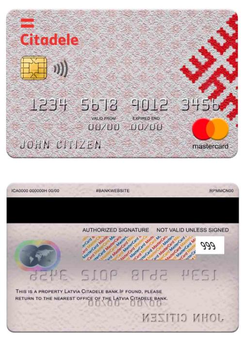 Latvia Citadele bank mastercard
